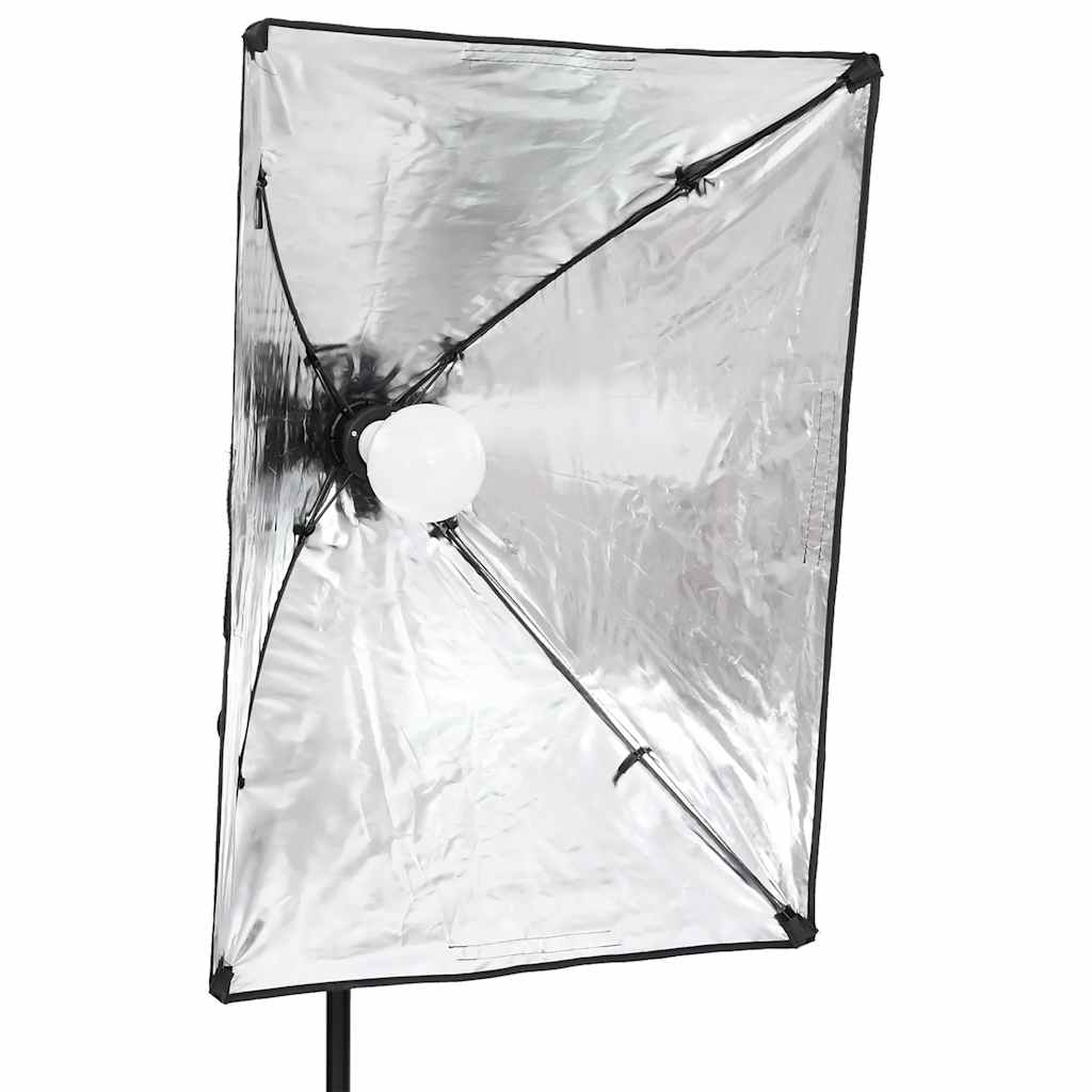 Fotostudiosett med lyssett, bakgrunn og reflektor