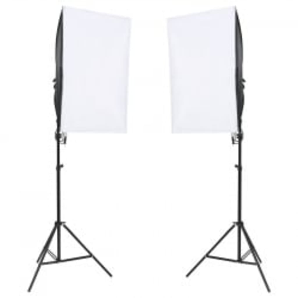 Fotostudiosett med lyssett, bakgrunn og reflektor