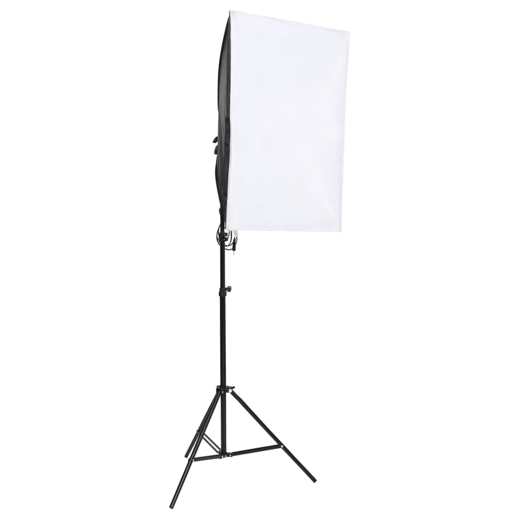 Fotostudiosett med lyssett, bakgrunn og reflektor