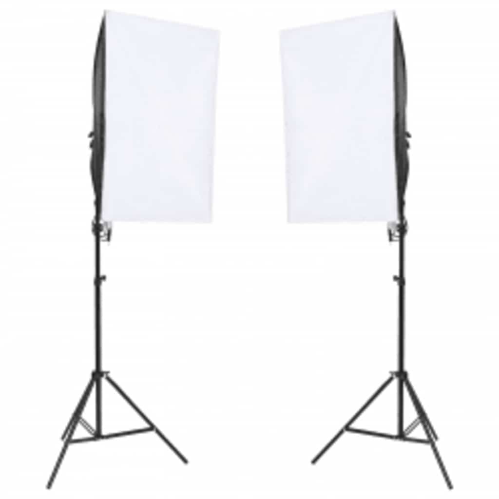 Fotostudiosett med lyssett, bakgrunn og reflektor