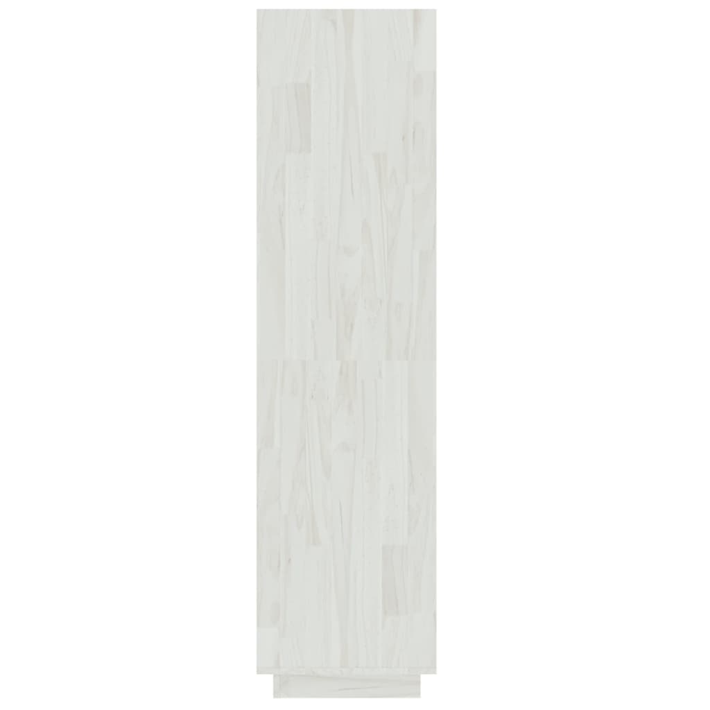 Bokhylle/romdeler hvit 40x35x135 cm heltre furu