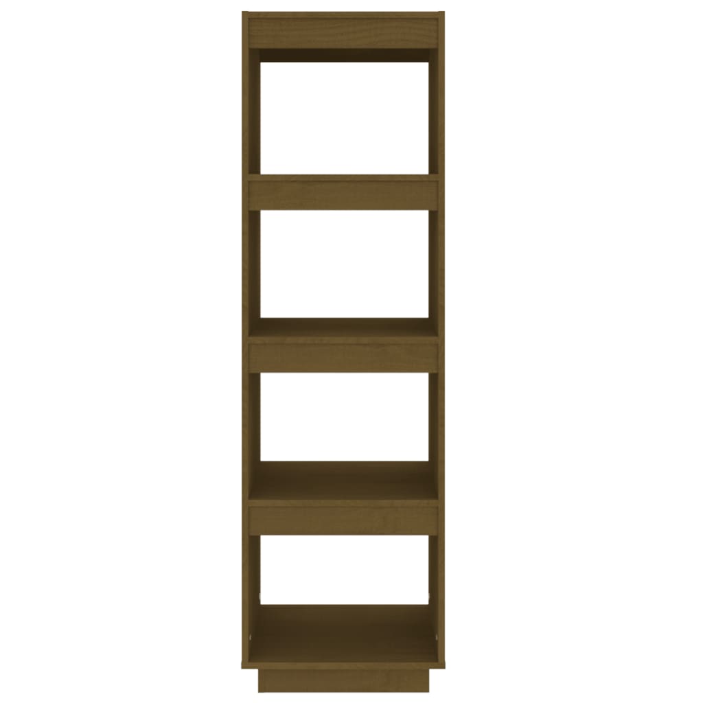 Bokhylle/romdeler honningbrun 40x35x135 cm heltre furu