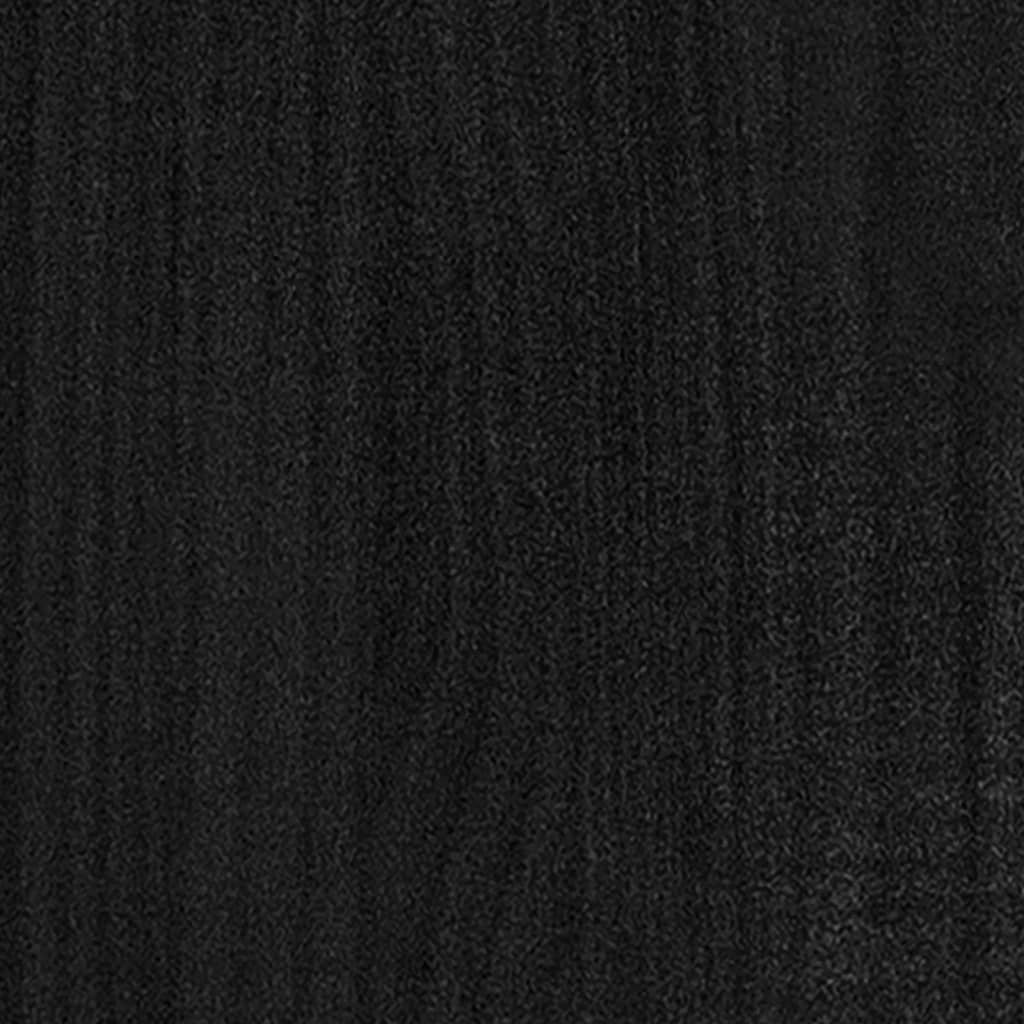 Bokhylle/romdeler svart 40x35x135 cm heltre furu