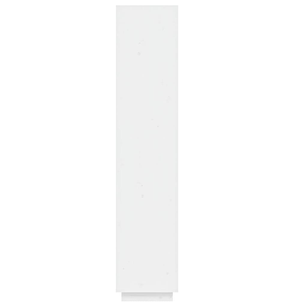 Bokhylle/romdeler hvit 40x35x167 cm heltre furu