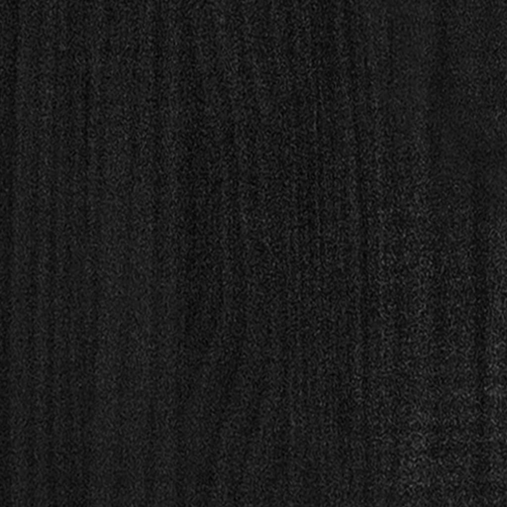 Bokhylle/romdeler svart 80x35x103 cm heltre furu