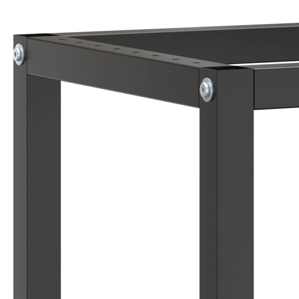 Ramme til arbeidsbenk matt svart og rød 140x50x79 cm metall
