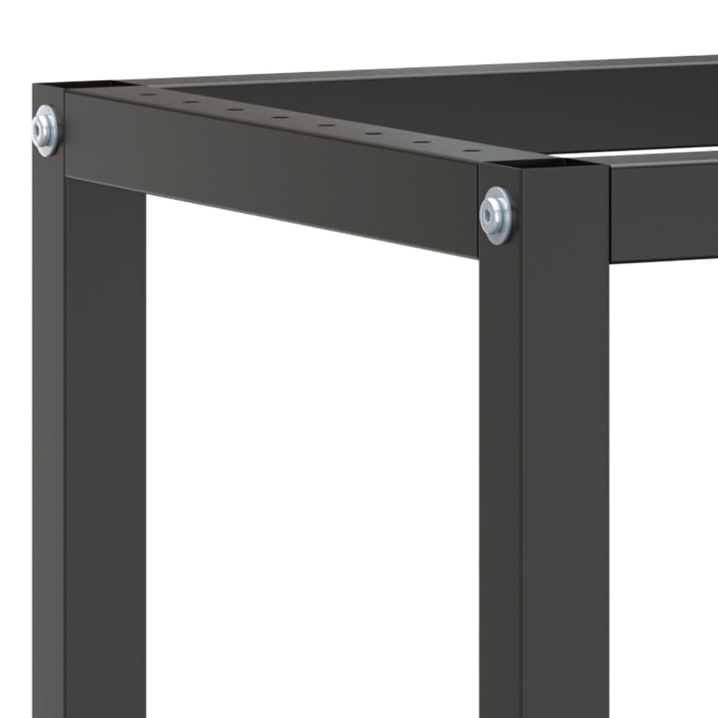 Ramme til arbeidsbenk matt svart og rød 170x50x79 cm metall