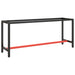 Ramme til arbeidsbenk matt svart og rød 190x50x79 cm metall