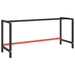 Ramme til arbeidsbenk matt svart og rød 180x57x79 cm metall