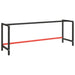 Ramme til arbeidsbenk matt svart og rød 220x57x79 cm metall