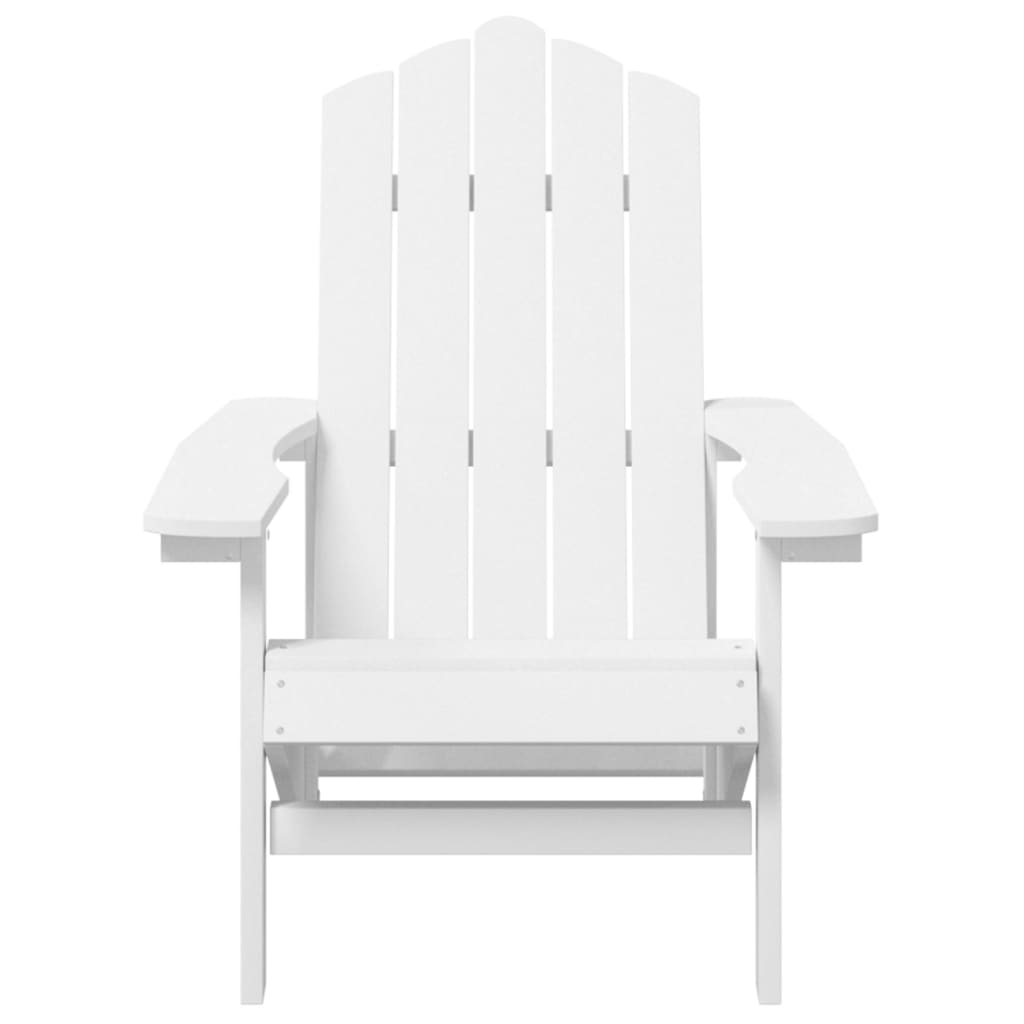 Adirondack hagestol HDPE hvit vidaXL