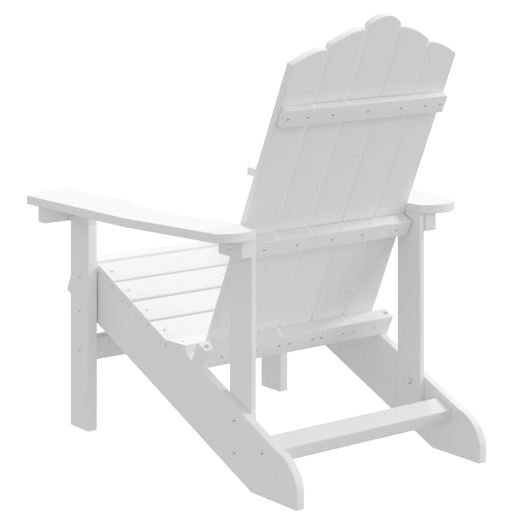 Adirondack hagestol HDPE hvit vidaXL