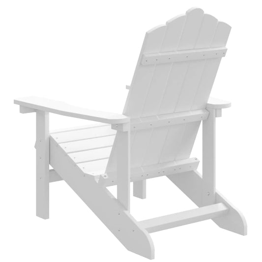 Adirondack hagestol HDPE hvit vidaXL