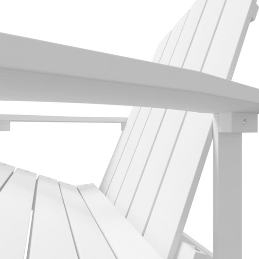 Adirondack hagestol HDPE hvit vidaXL