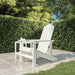 Adirondack hagestol HDPE hvit vidaXL