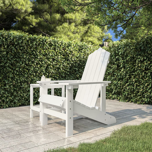 Adirondack hagestol HDPE hvit vidaXL