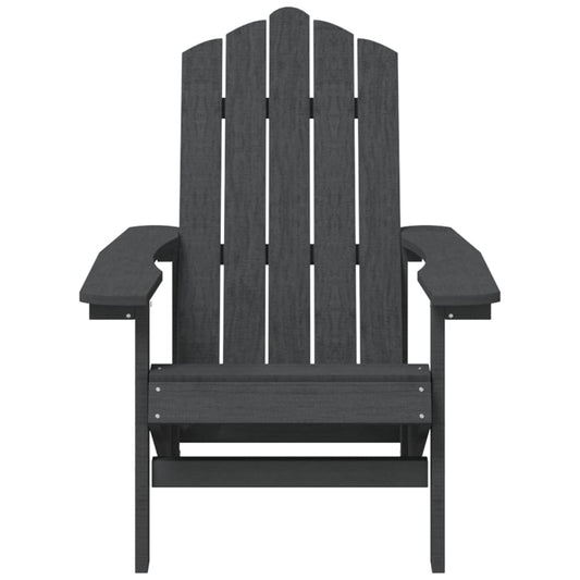 Adirondack hagestol HDPE antrasitt vidaXL