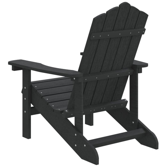 Adirondack hagestol HDPE antrasitt vidaXL