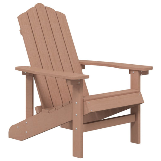Adirondack hagestol HDPE brun vidaXL