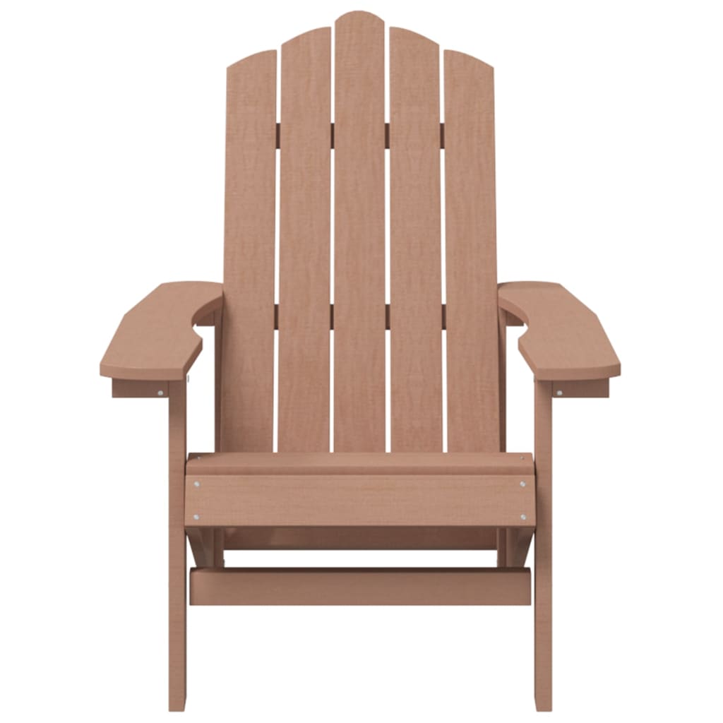 Adirondack hagestol HDPE brun vidaXL