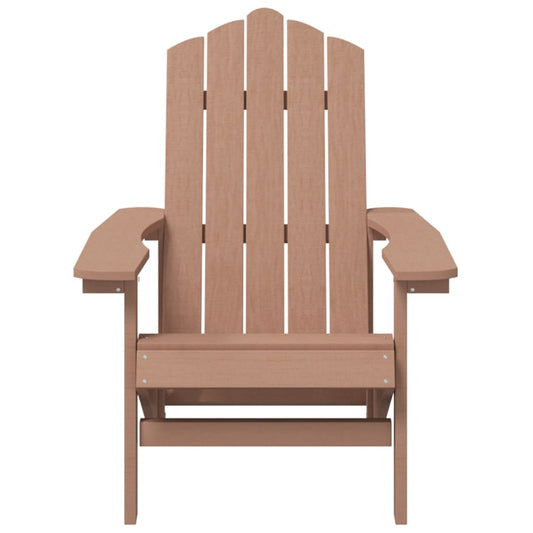 Adirondack hagestol HDPE brun vidaXL