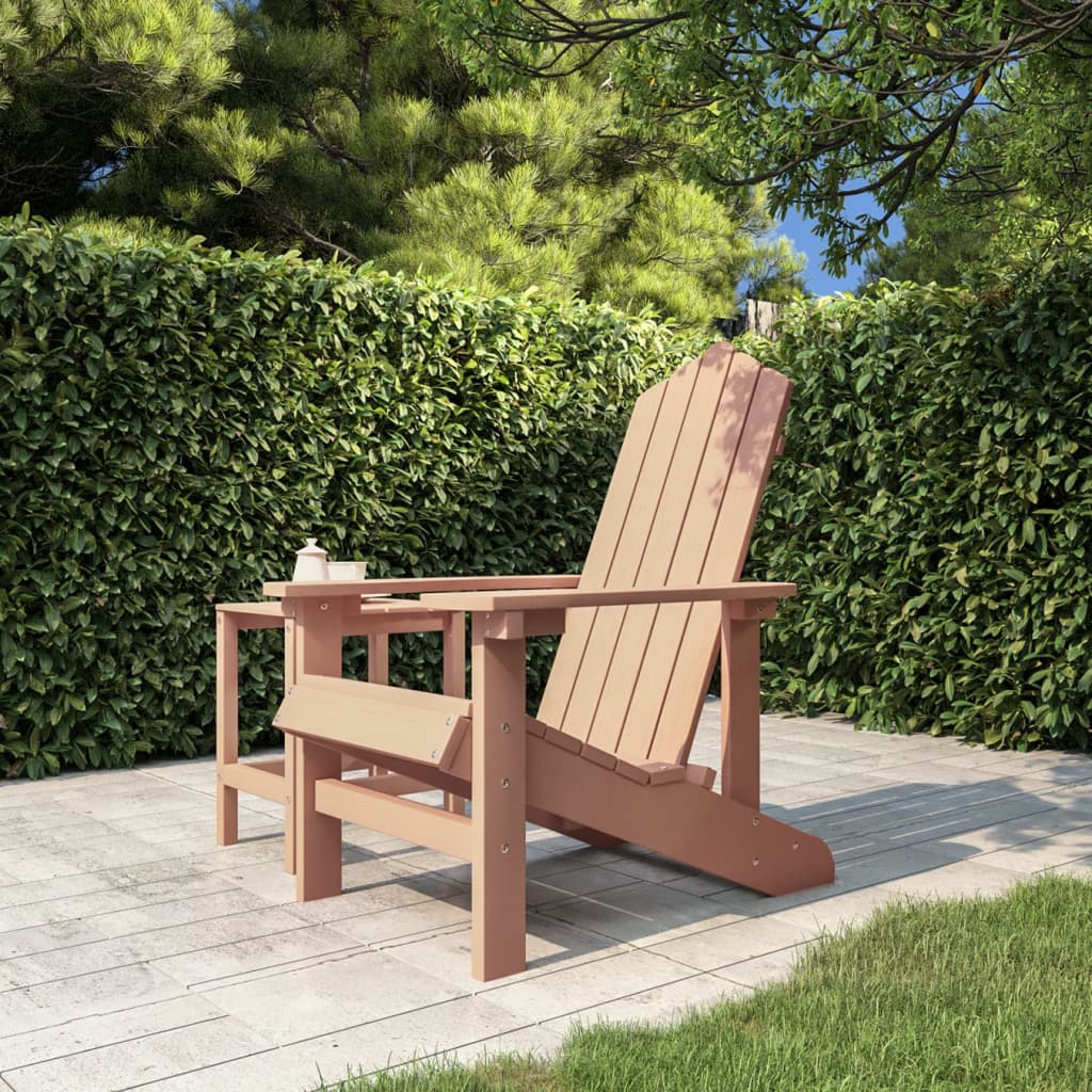 Adirondack hagestol HDPE brun vidaXL