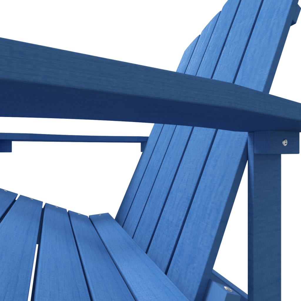 Adirondack hagestol HDPE havblå vidaXL