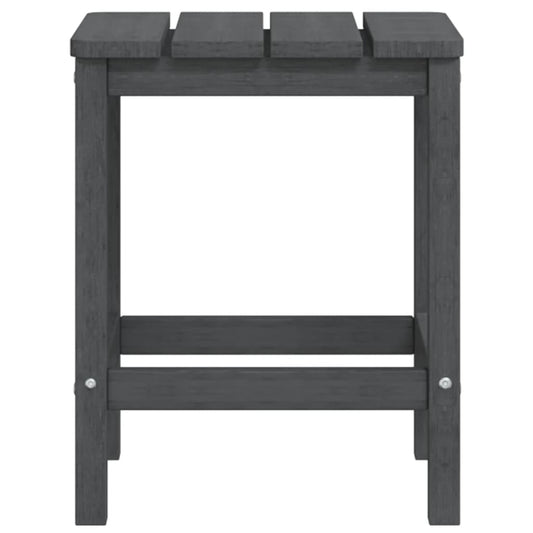 Adirondack hagebord antrasitt 38x38x46 cm HDPE vidaXL
