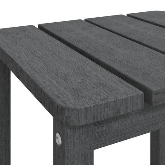 Adirondack hagebord antrasitt 38x38x46 cm HDPE vidaXL