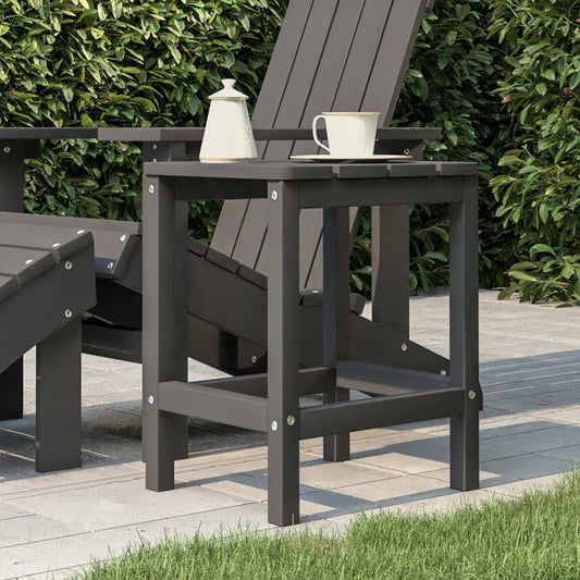 Adirondack hagebord antrasitt 38x38x46 cm HDPE vidaXL