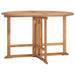 Sammenleggbart hagespisebord Ø110x75 cm heltre teak vidaXL