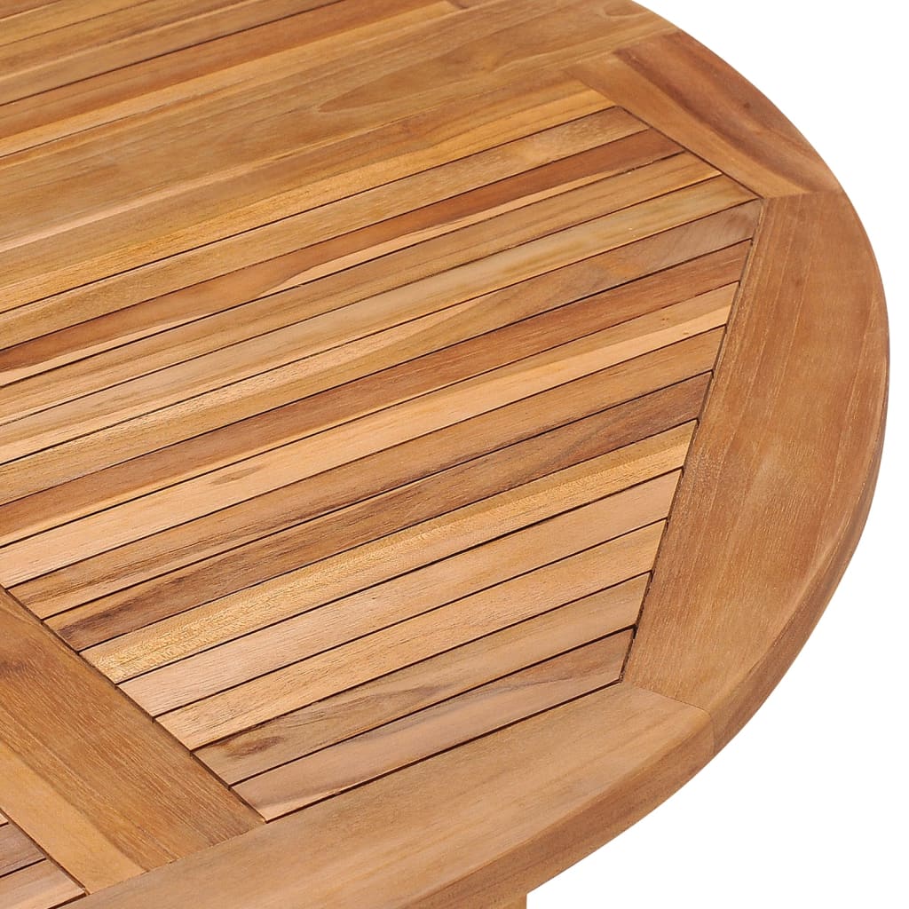 Sammenleggbart hagespisebord Ø110x75 cm heltre teak vidaXL