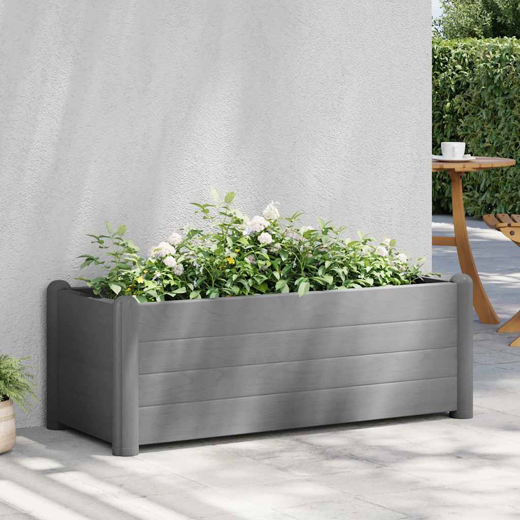 Høybed PP steingrå 100x43x35 cm