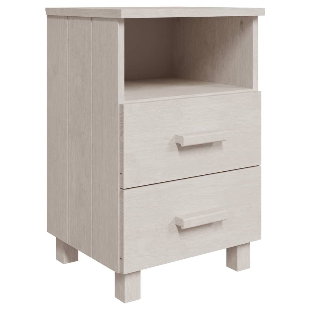 Nattbord HAMAR hvit 40x35x62 cm heltre furu