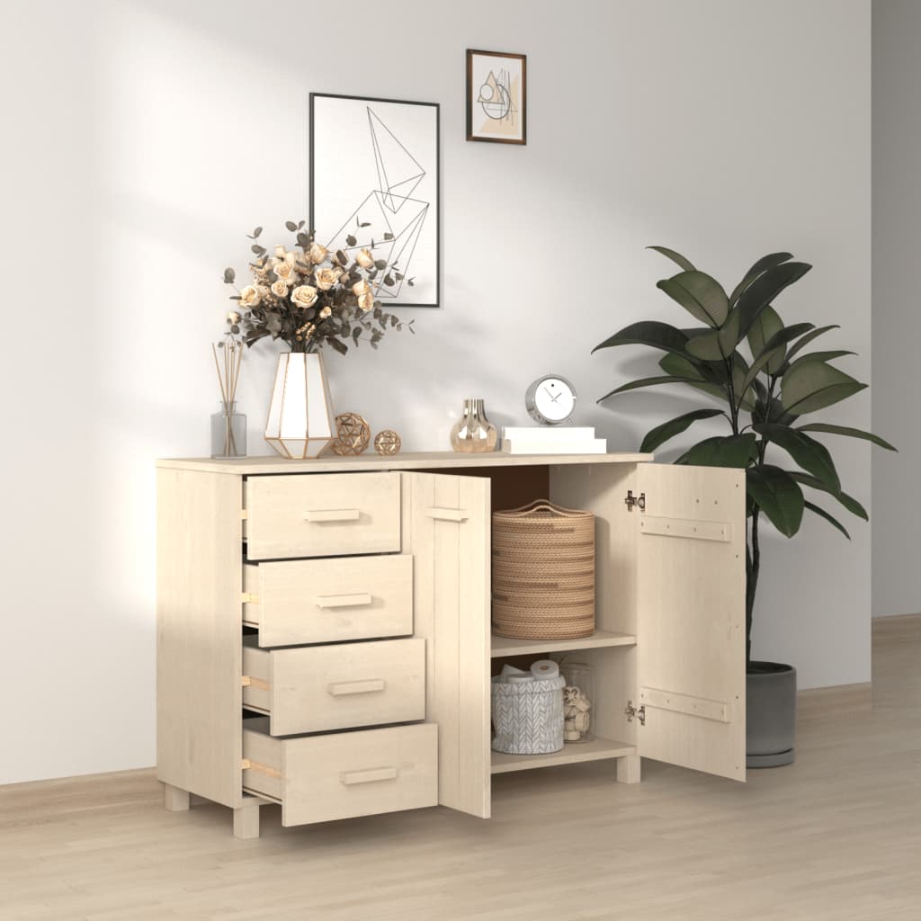 Nattbord HAMAR honningbrun 113x40x80 cm heltre furu