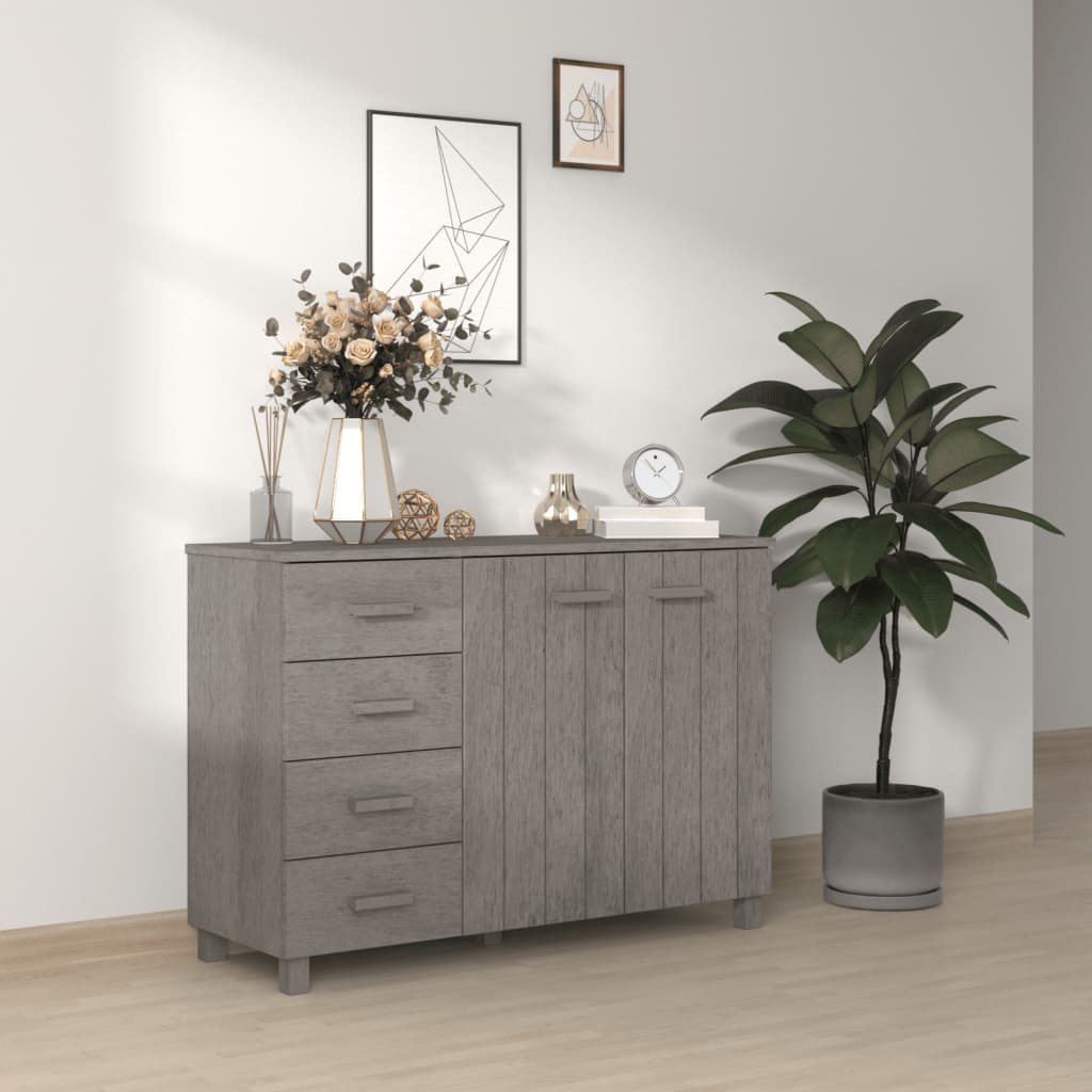 Skjenk HAMAR lysegrå 113x40x80 cm heltre furu