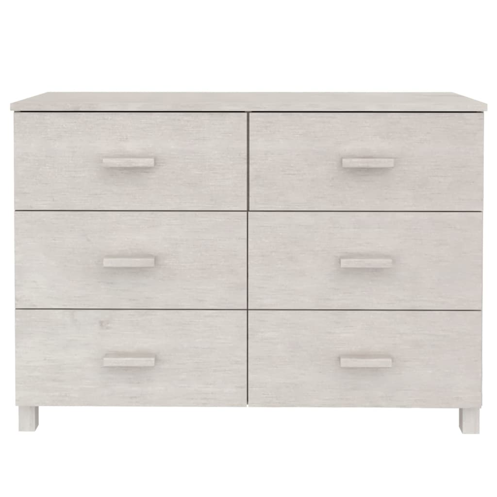 Skjenk HAMAR hvit 113x40x80 cm heltre furu