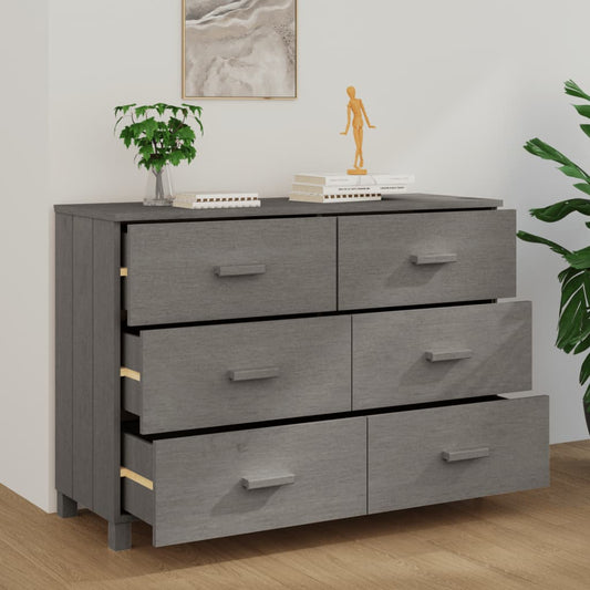Skjenk HAMAR lysegrå 113x40x80 cm heltre furu