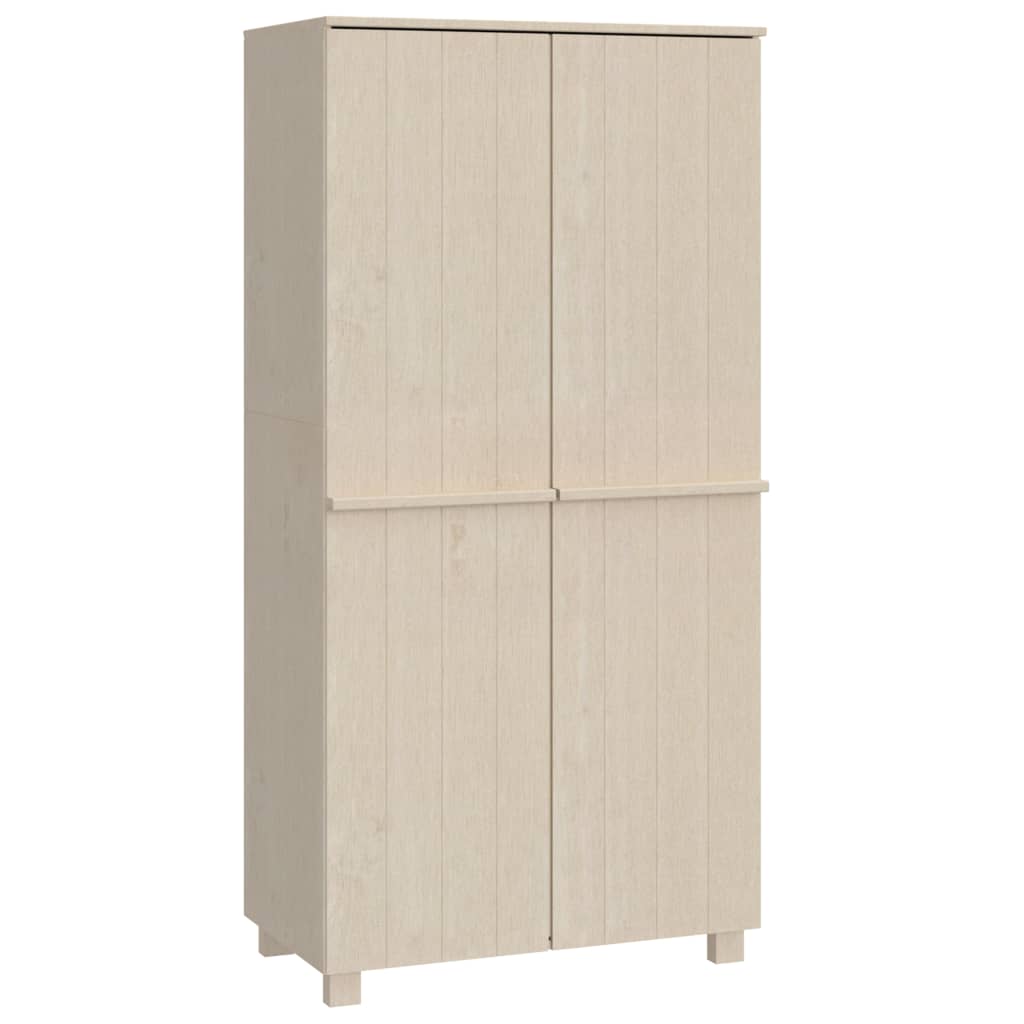 Garderobe HAMAR honningbrun 89x50x180 cm heltre furu