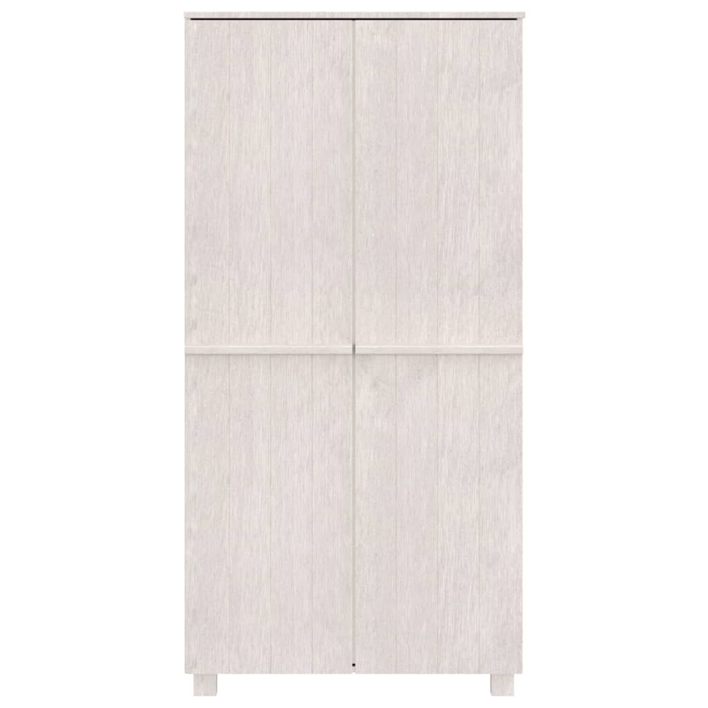 Garderobe HAMAR hvit 89x50x180 cm heltre furu