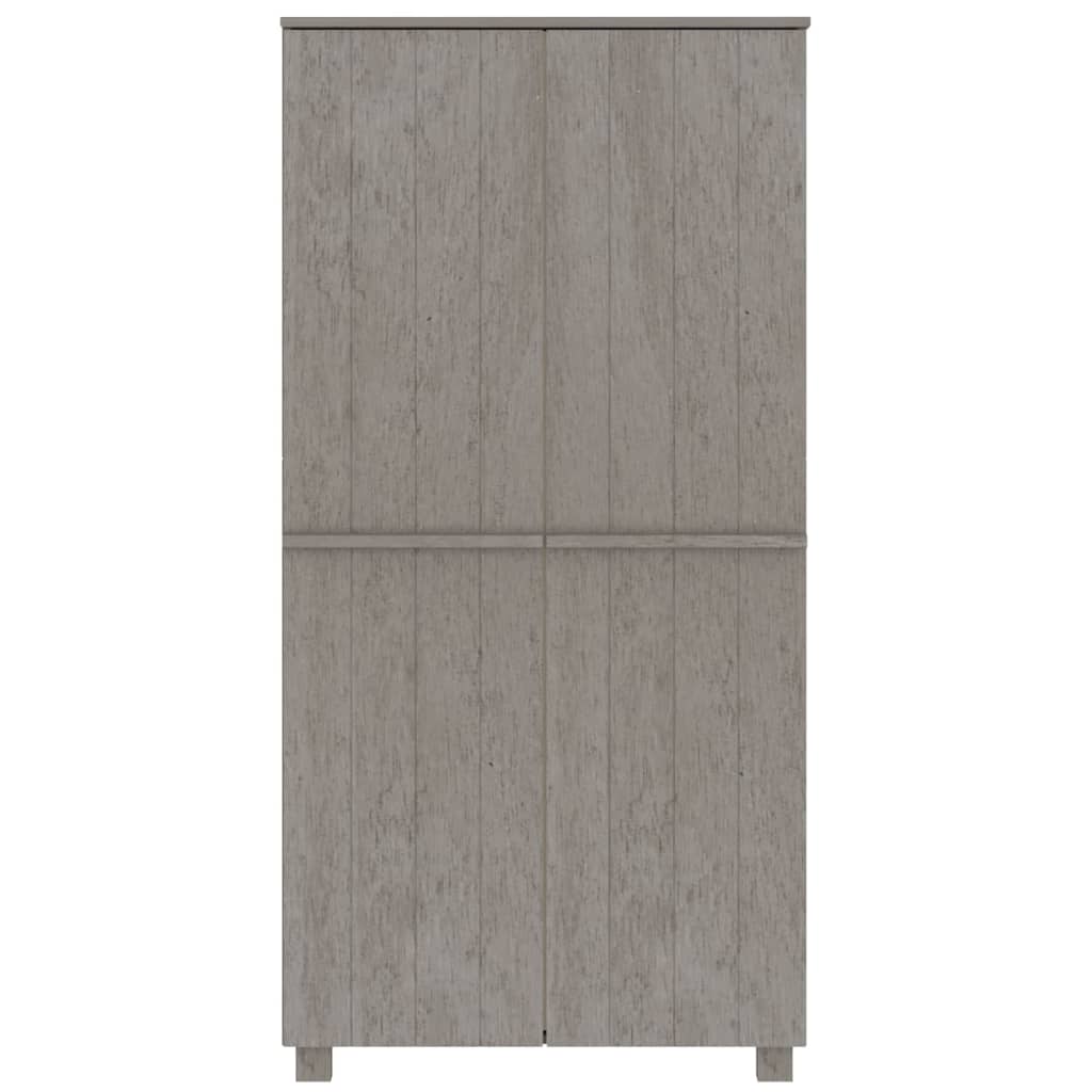 Garderobe HAMAR lysegrå 89x50x180 cm heltre furu