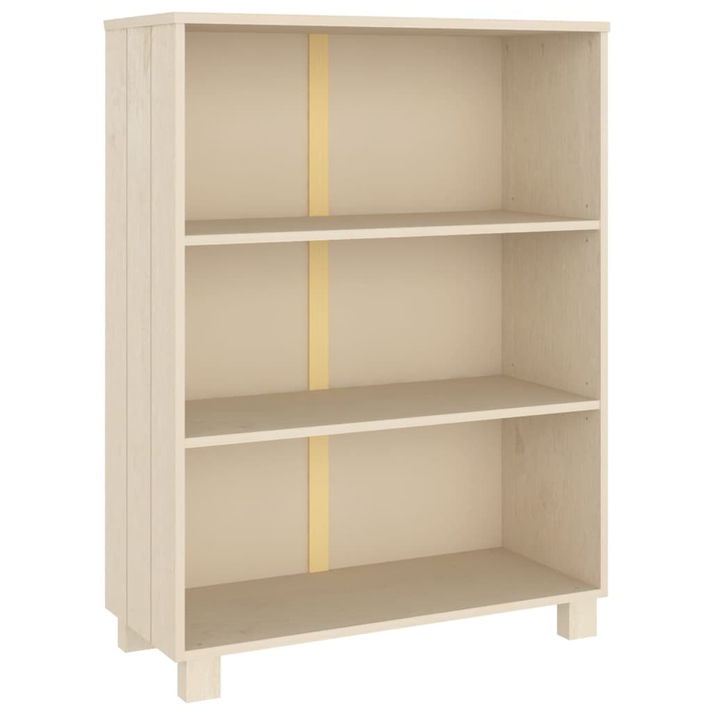Bokhylle HAMAR honningbrun 85x35x112 cm heltre furu