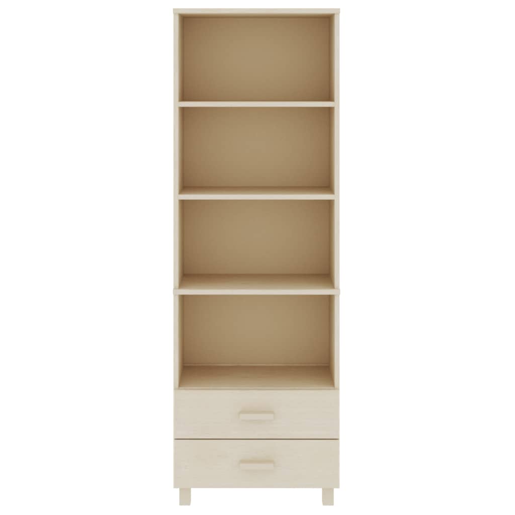 Highboard HAMAR honningbrun 60x35x180 cm heltre furu