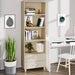 Highboard HAMAR honningbrun 60x35x180 cm heltre furu