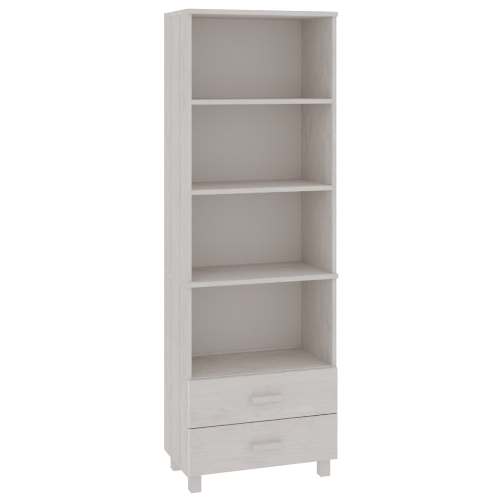 Highboard HAMAR hvit 60x35x180 cm heltre furu