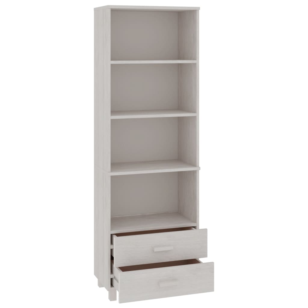 Highboard HAMAR hvit 60x35x180 cm heltre furu