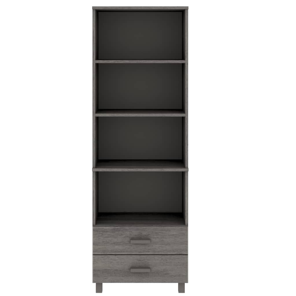 Highboard HAMAR lysegrå 60x35x180 cm heltre furu