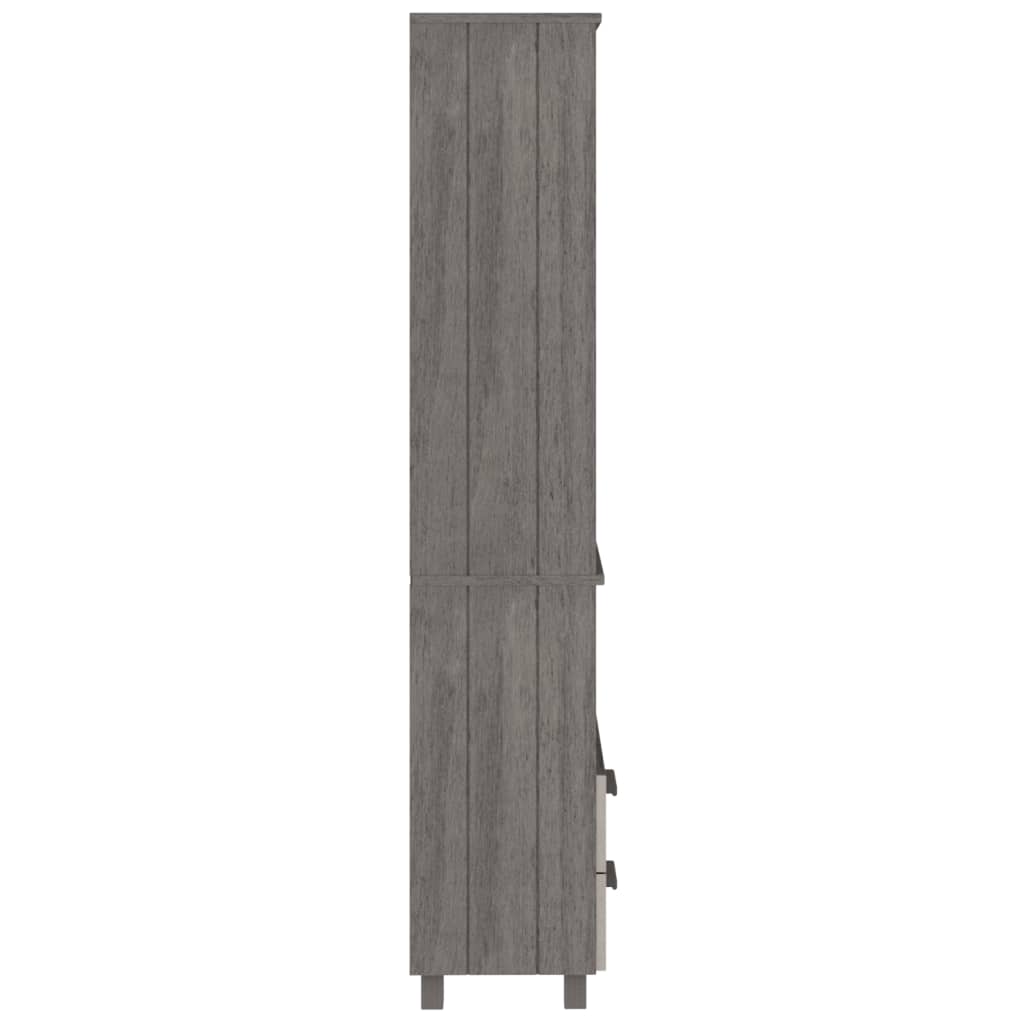 Highboard HAMAR lysegrå 60x35x180 cm heltre furu