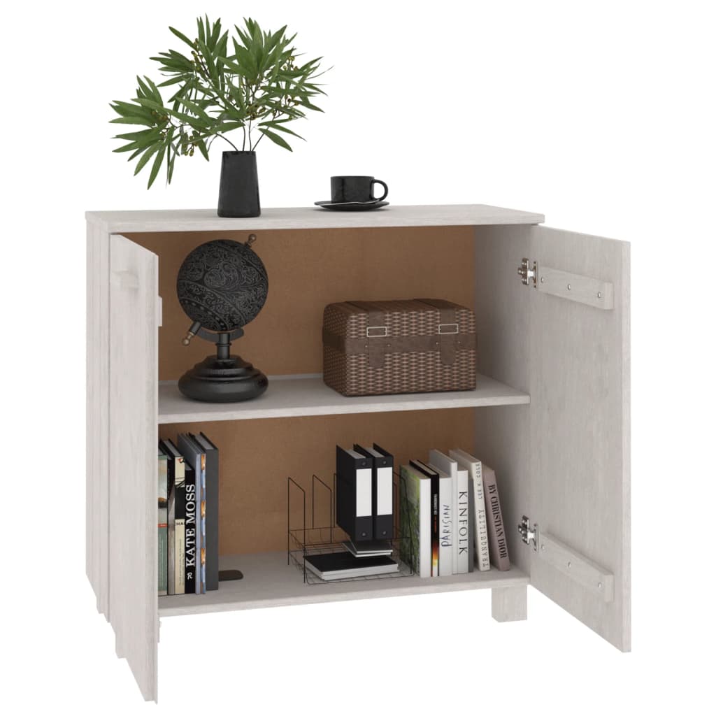 Skjenk HAMAR hvit 85x35x80 cm heltre furu