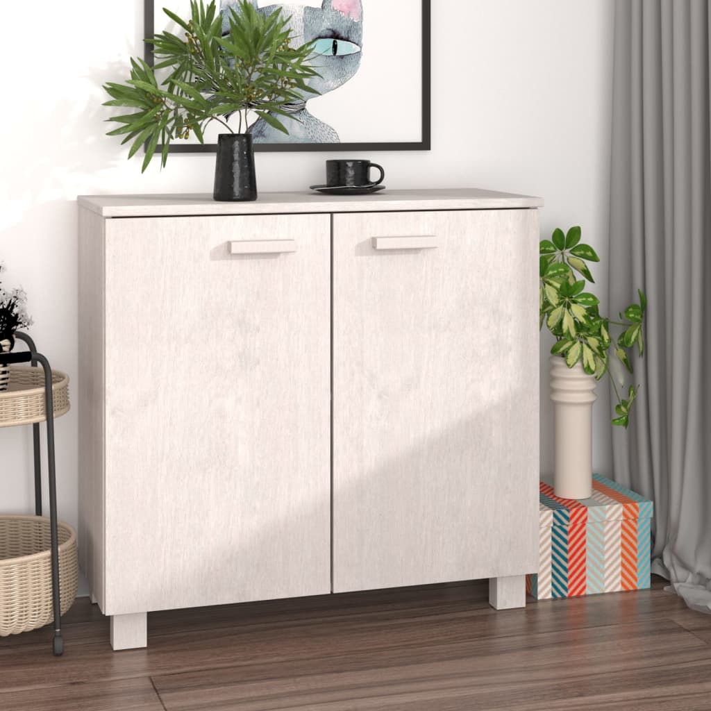 Skjenk HAMAR hvit 85x35x80 cm heltre furu